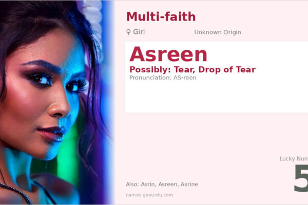 Asreen Name Meaning — Origin, Gender & Details (2025)