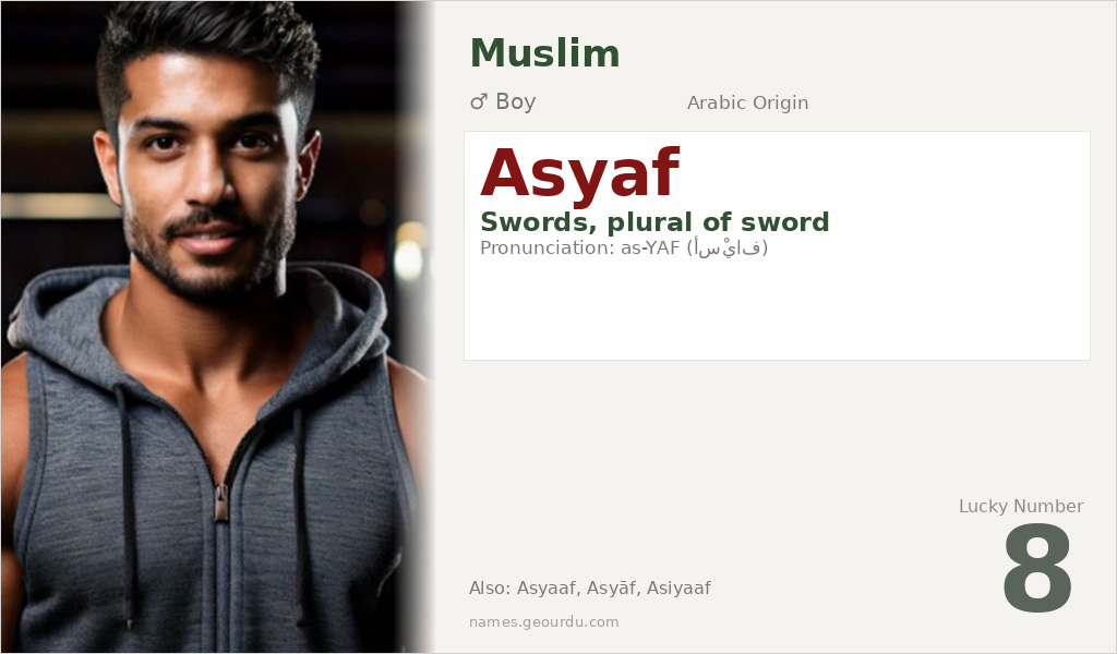 Asyaf Name Meaning and Details