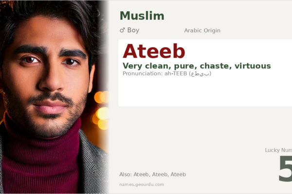Ateeb Name Meaning — Arabic Origin, Boy Name & Details (2025)
