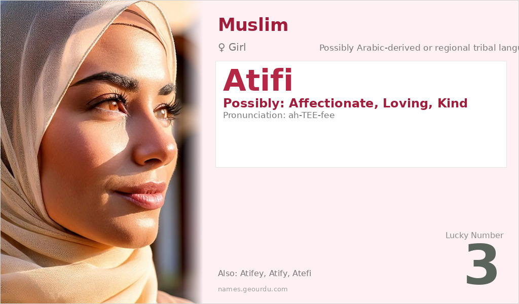 Atifi Name Meaning and Details