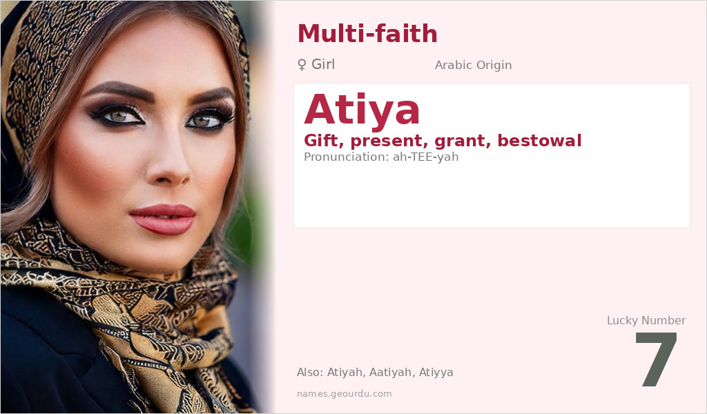Atiya Name Meaning and Details