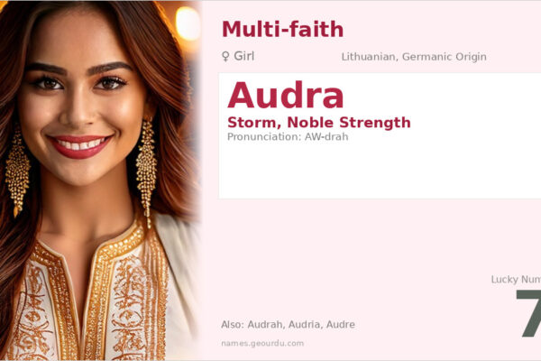 Audra Name Meaning — Lithuanian & Germanic Origin, Girl Name Details (2025)