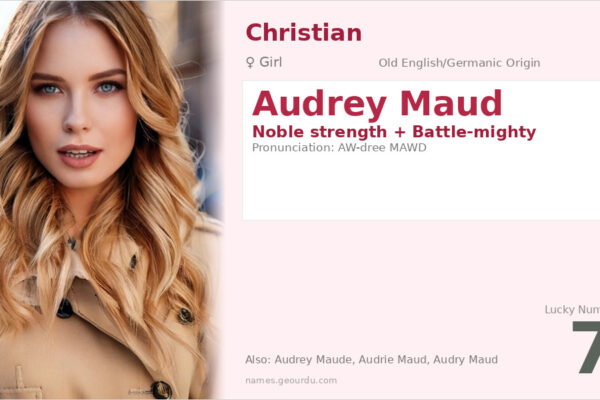 Audrey Maud Name Meaning — Noble Strength & Battle-Mighty Origin (2025)