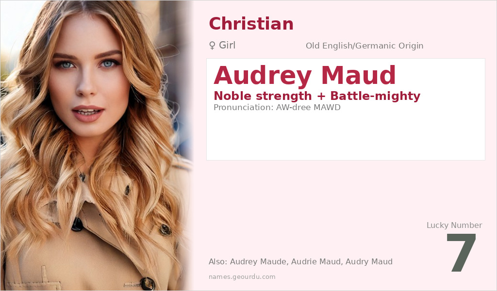 Audrey Maud Name Meaning and Details