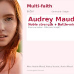 Audrey Maude Name Meaning and Details
