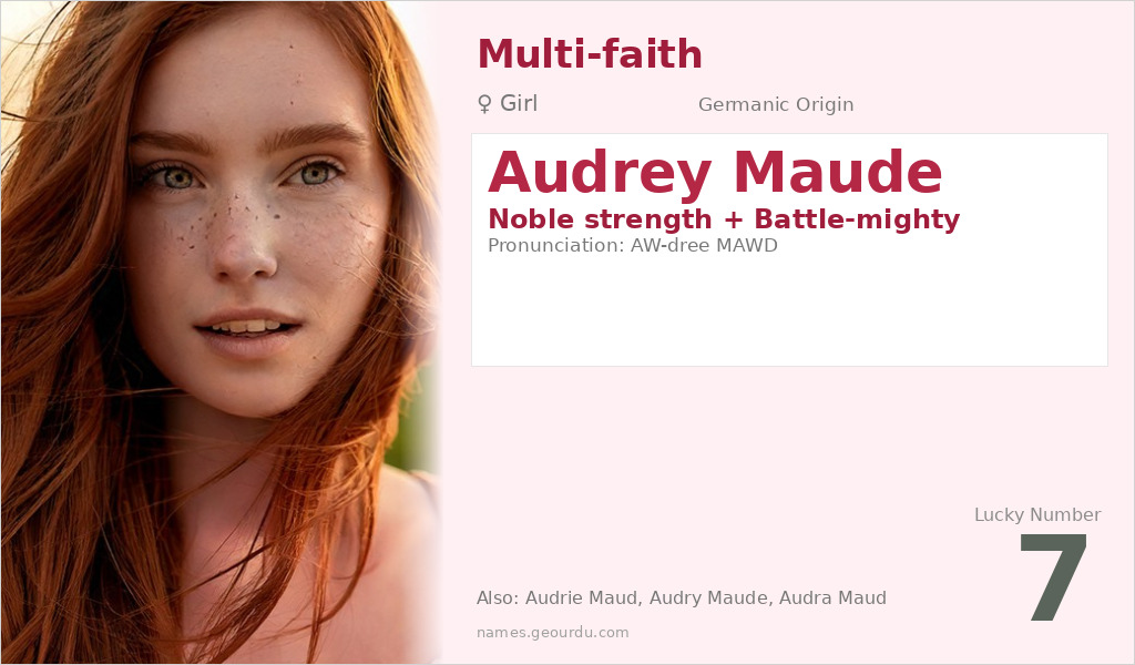 Audrey Maude Name Meaning and Details