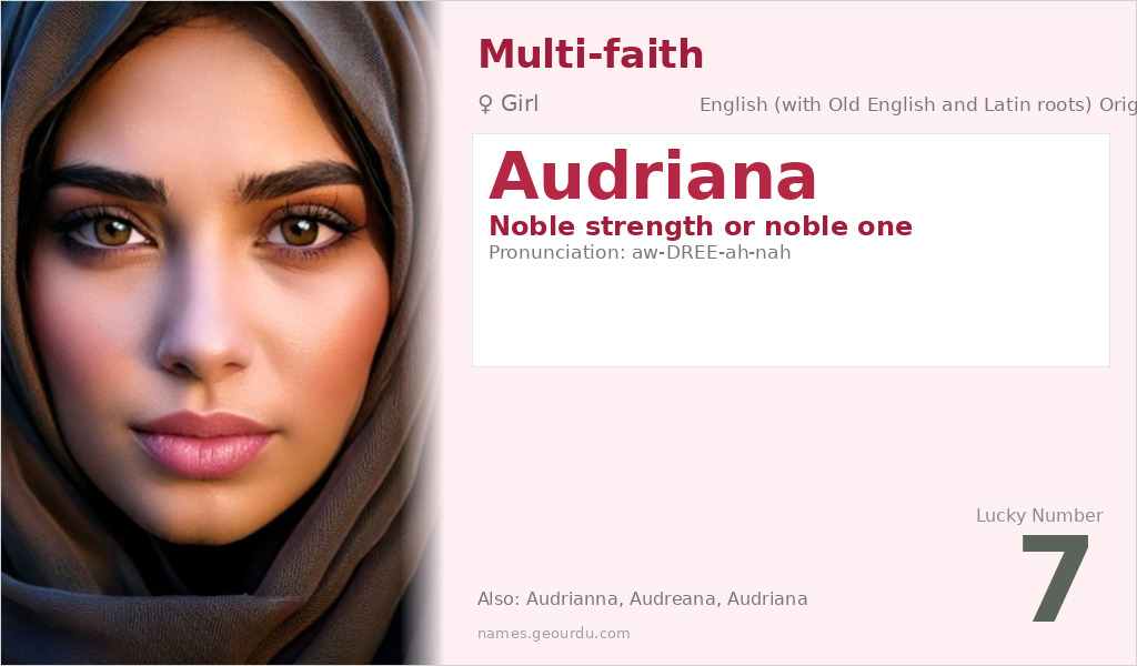 Audriana Name Meaning and Details