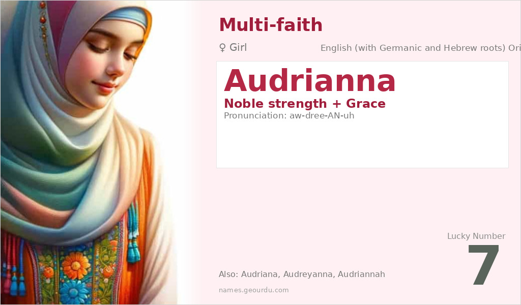 Audrianna Name Meaning and Details