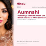 Aumnshi Name Meaning and Details