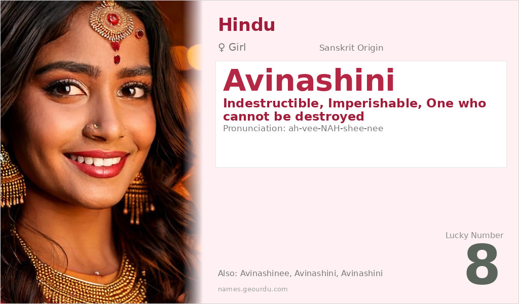 Avinashini Name Meaning and Details