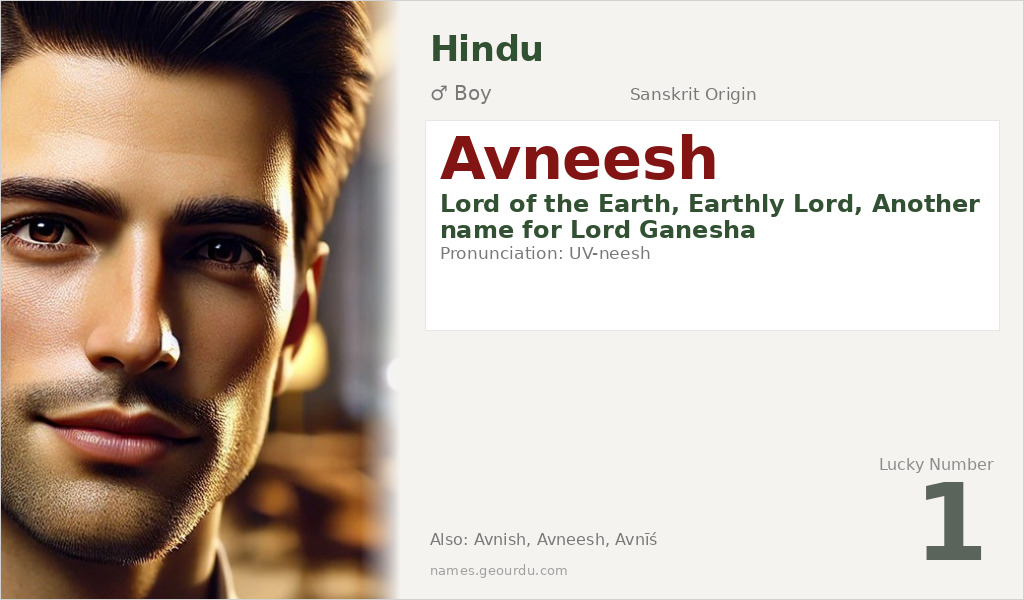 Avneesh Name Meaning and Details