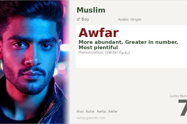 Awfar Name Meaning — Arabic Origin, Boy Name & Details (2025)