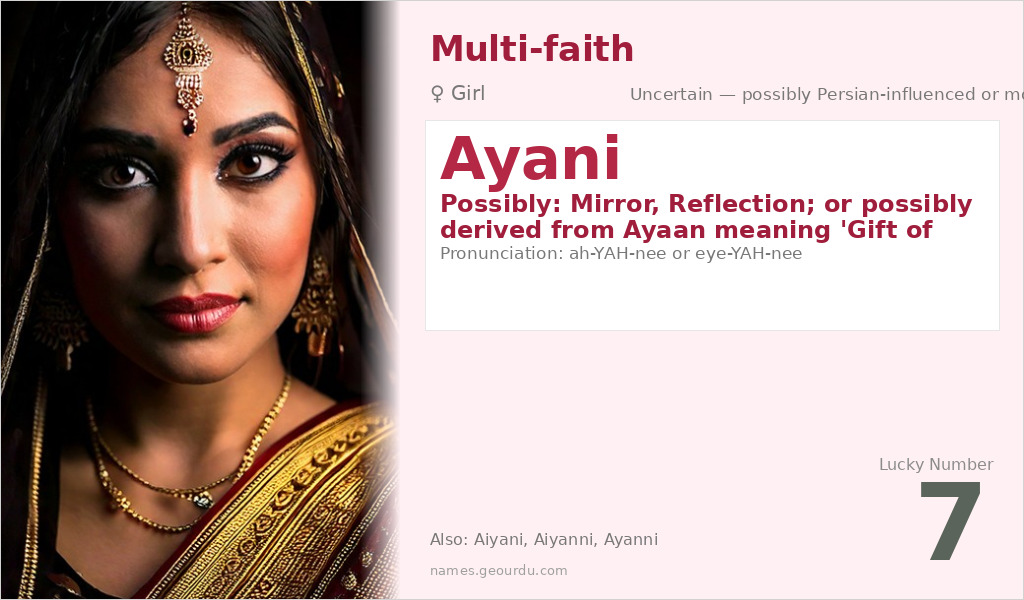 Ayani Name Meaning and Details