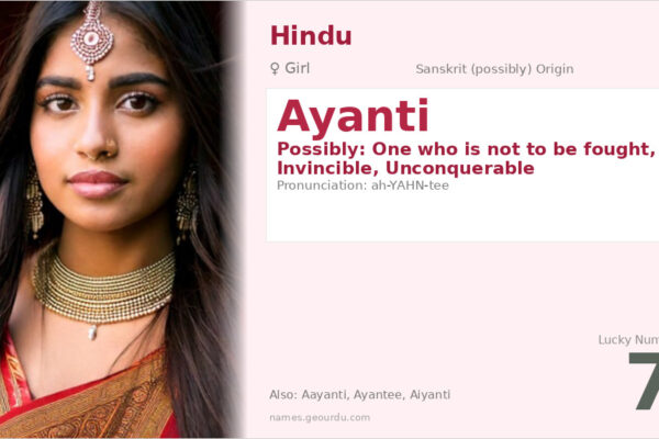 Ayanti Name Meaning — Origin, Gender & Details (2025)