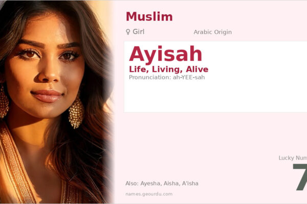Ayisah Name Meaning — Arabic Origin, Girl Name & Details (2025)