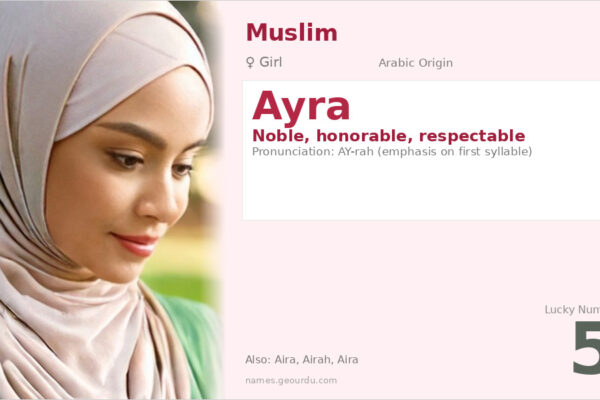 Ayra Name Meaning — Arabic Origin, Girl Name & Cultural Significance (2025)