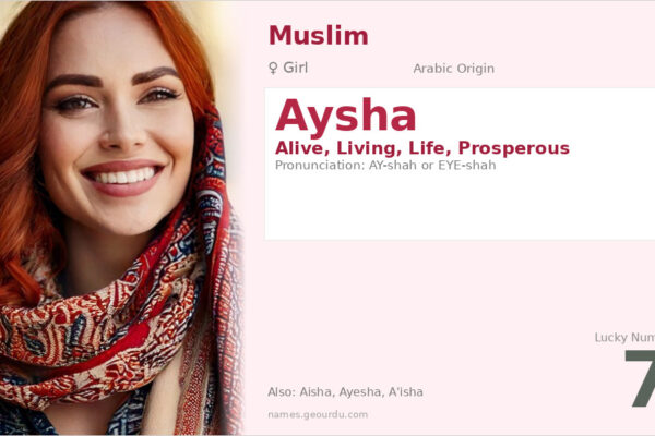 Aysha Name Meaning — Origin, Gender & Details (2025)
