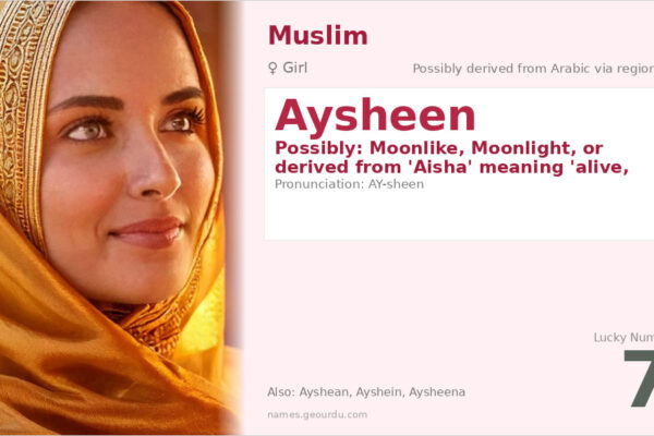 Aysheen Name Meaning — Origin, Gender & Details (2025)
