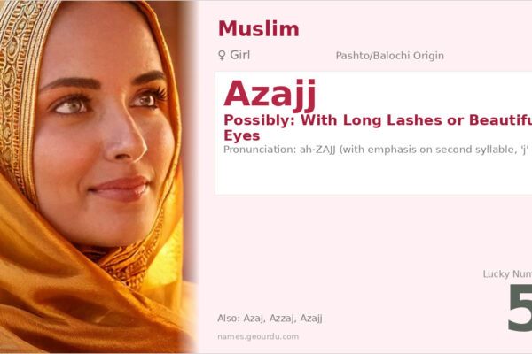 Azajj Name Meaning — Pashto/Balochi Origin, Girl Name & Cultural Significance