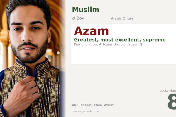 Azam Name Meaning — Arabic Origin, Boy Name & Details (2025)