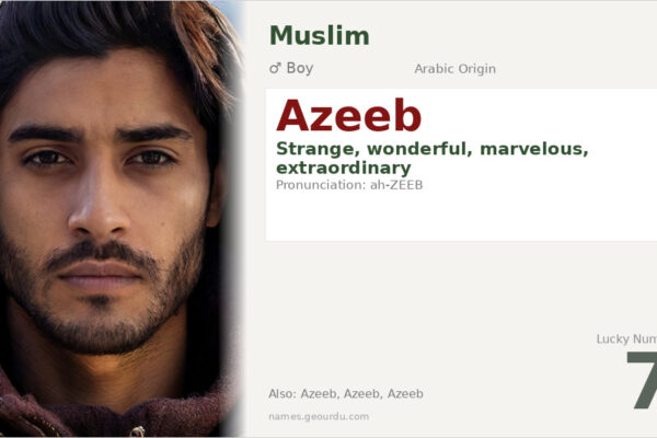 Azeeb Name Meaning — Arabic Origin, Boy & Details (2025)