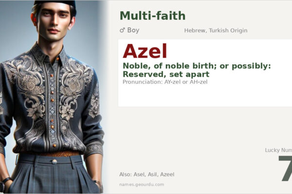 Azel Name Meaning — Hebrew & Turkish Origin, Boy Name Details (2025)