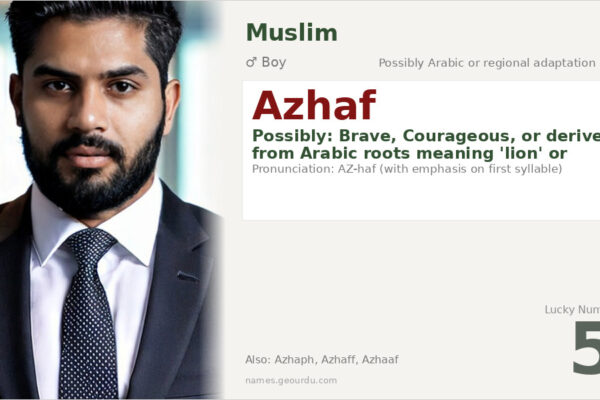 Azhaf Name Meaning — Origin, Gender & Details (2025)
