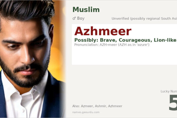 Azhmeer Name Meaning — Origin, Gender & Details (2025)