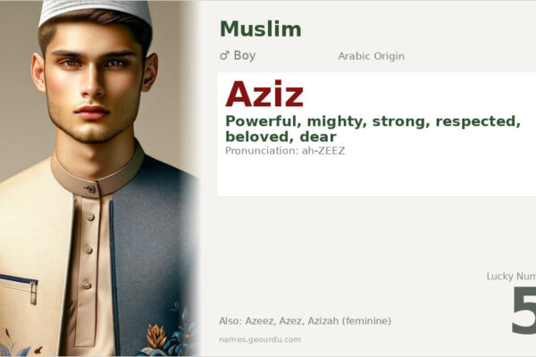 Aziz Name Meaning — Arabic Origin, Boy Name & Details (2025)