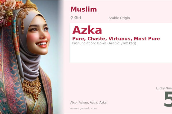 Azka Name Meaning — Arabic Origin, Girl Name & Details (2025)