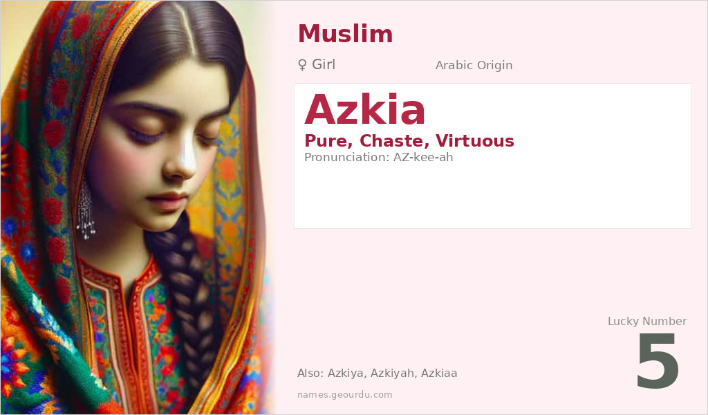 Azkia Name Meaning and Details