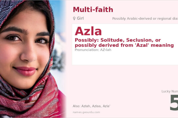 Azla Name Meaning — Origin, Gender & Details (2025)