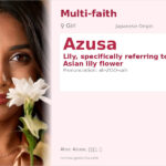 Azusa Name Meaning and Details