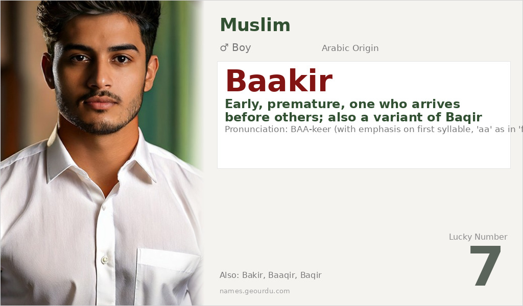 Baakir Name Meaning and Details
