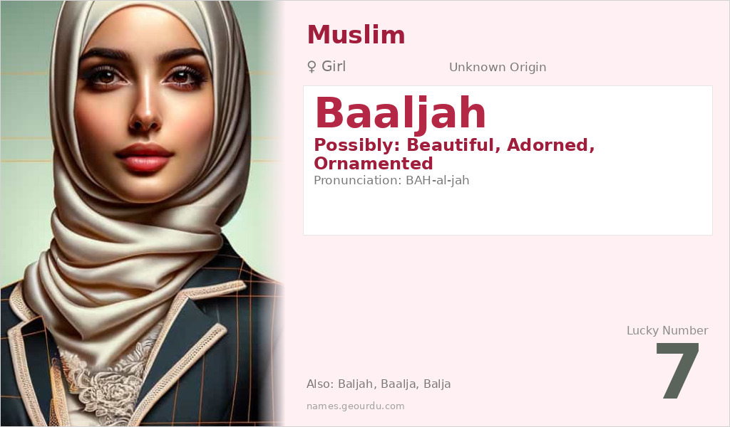 Baaljah Name Meaning and Details