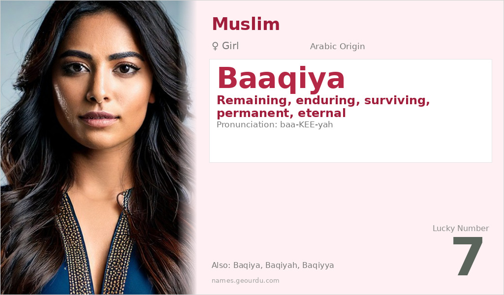 Baaqiya Name Meaning and Details