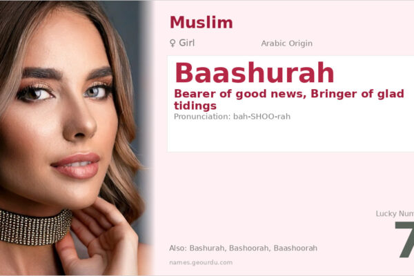 Baashurah Name Meaning — Arabic Origin, Girl Name & Details (2025)