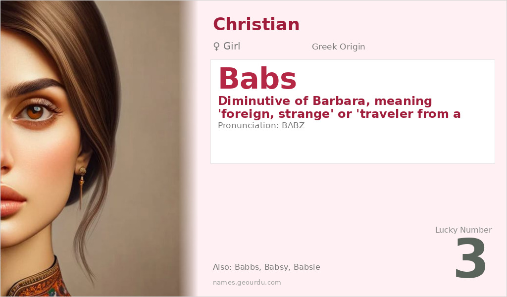 Babs Name Meaning and Details