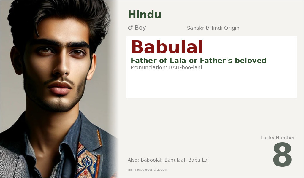 Babulal Name Meaning and Details