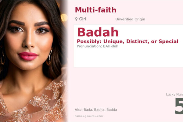Badah Name Meaning — Origin, Gender & Details (2025)