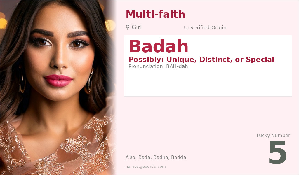 Badah Name Meaning and Details