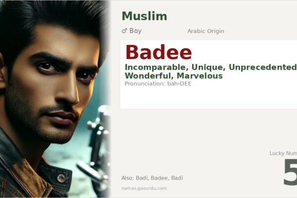 Badee Name Meaning — Arabic Origin, Boy Name & Islamic Significance (2025)