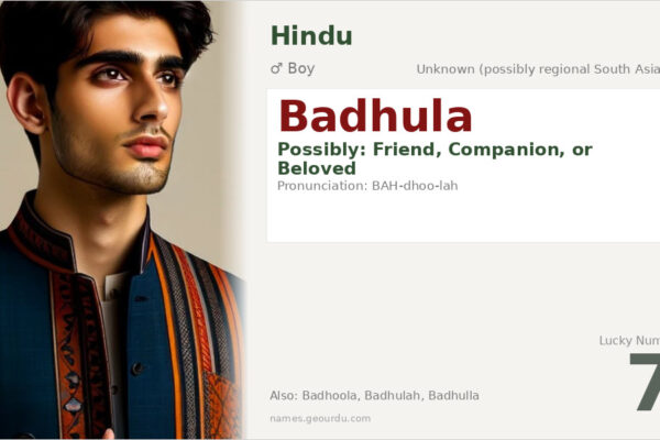 Badhula Name Meaning — Origin, Gender & Details (2025)