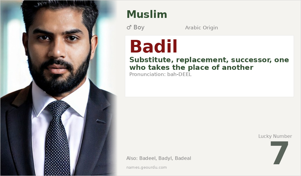 Badil Name Meaning and Details