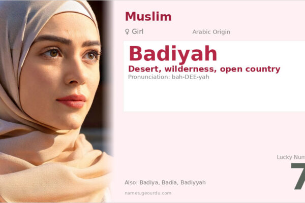 Badiyah Name Meaning — Arabic Origin, Girl Name & Cultural Significance (2025)