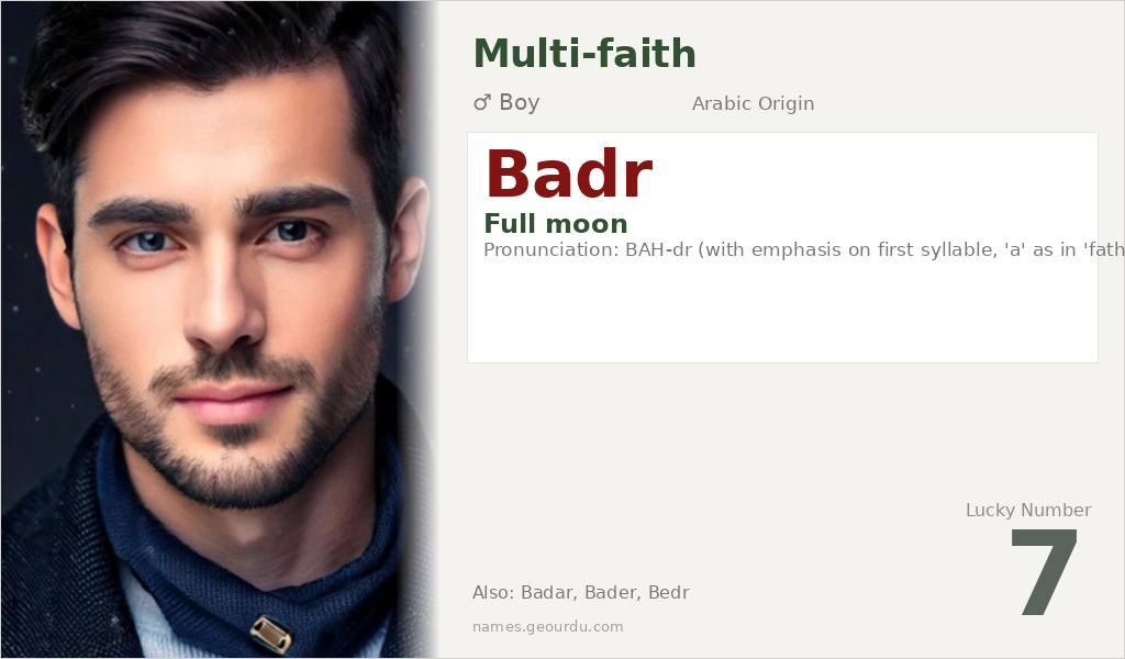 Badr Name Meaning and Details