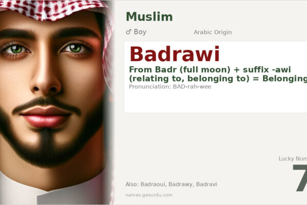 Badrawi Name Meaning — Arabic Origin, Boy Name & Details (2025)