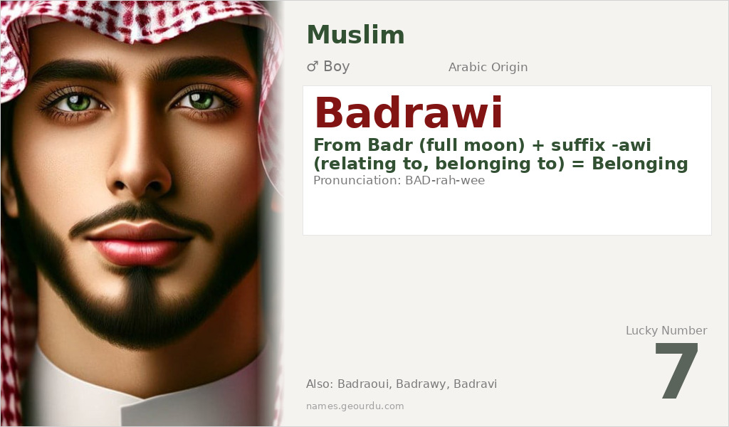 Badrawi Name Meaning and Details