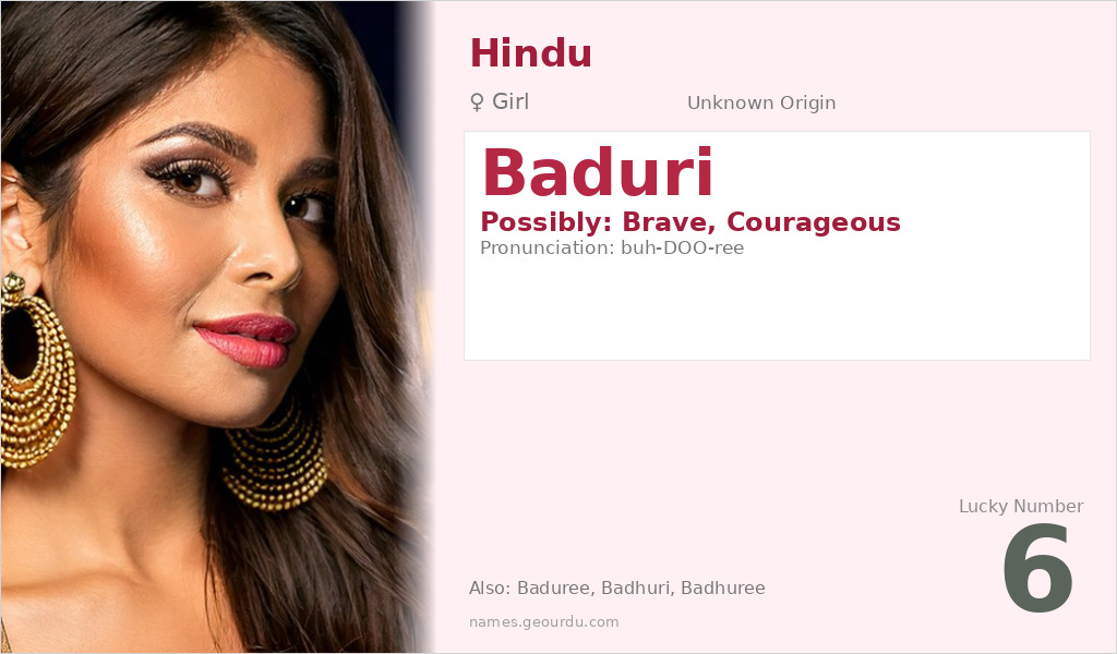 Baduri Name Meaning and Details