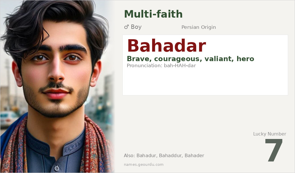 Bahadar Name Meaning and Details